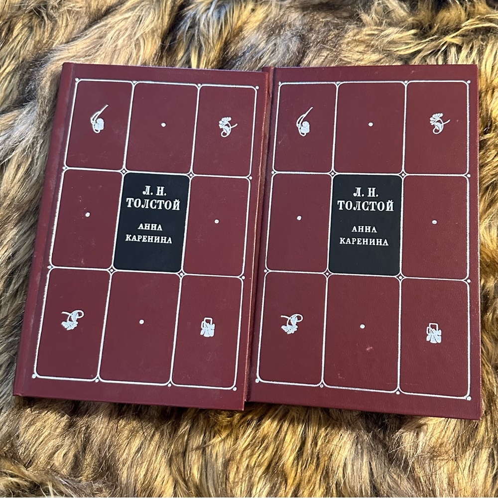 Anna Karenina by Leo Tolstoy in Russian - Hardback Book Set New📚 Decor red